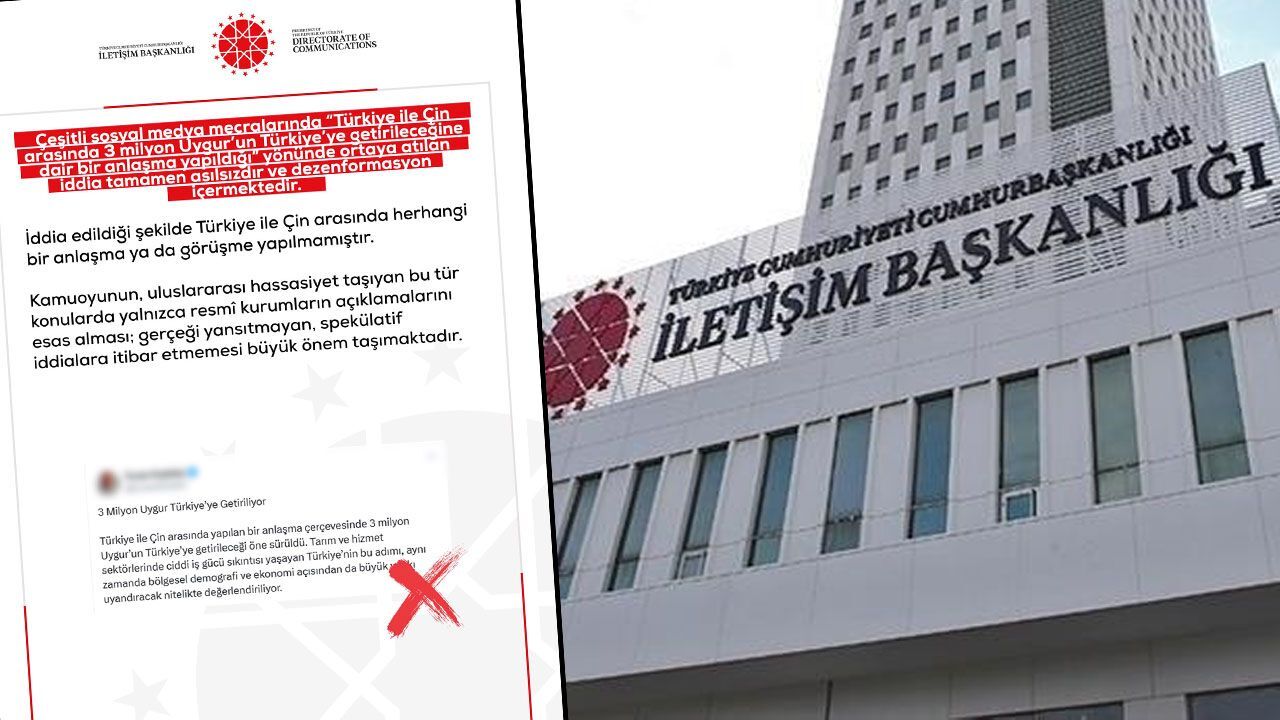 "3 milyon Uygur Türkiye'ye getirilecek" iddiası! DMM'den açıklama geldi "3 milyon Uygur Türkiye'ye getirilecek" iddiası! DMM'den açıklama geldi
