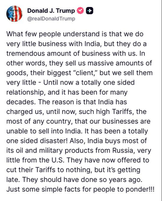 Trump, Hindistan’ı Rusya’ya kaymakla suçladı: Vergi teklifini reddetti! - 1. Resim