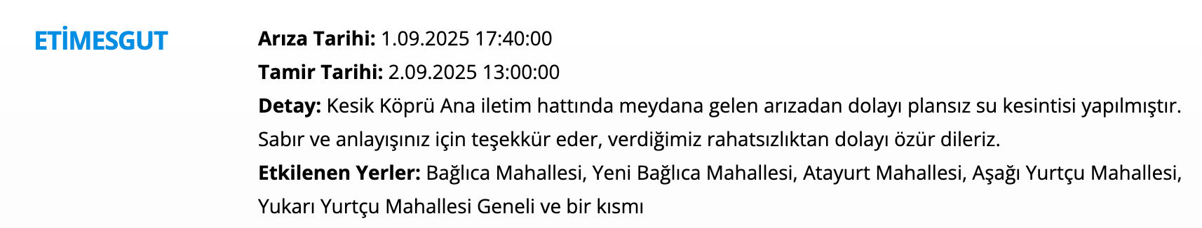 ASKİ su kesintisi sorgulama listesi! Ankara'da sular ne zaman gelecek? Sincan, Etimesgut, Keçiören.... - 11. Resim