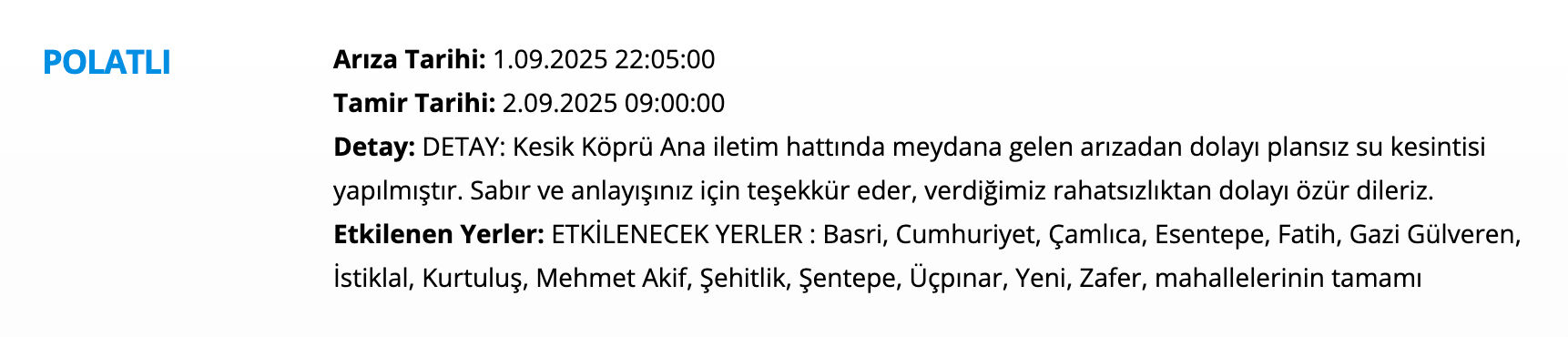 ASKİ su kesintisi sorgulama listesi! Ankara'da sular ne zaman gelecek? Sincan, Etimesgut, Keçiören.... - 8. Resim