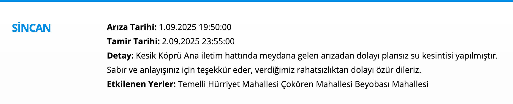 ASKİ su kesintisi sorgulama listesi! Ankara'da sular ne zaman gelecek? Sincan, Etimesgut, Keçiören.... - 6. Resim