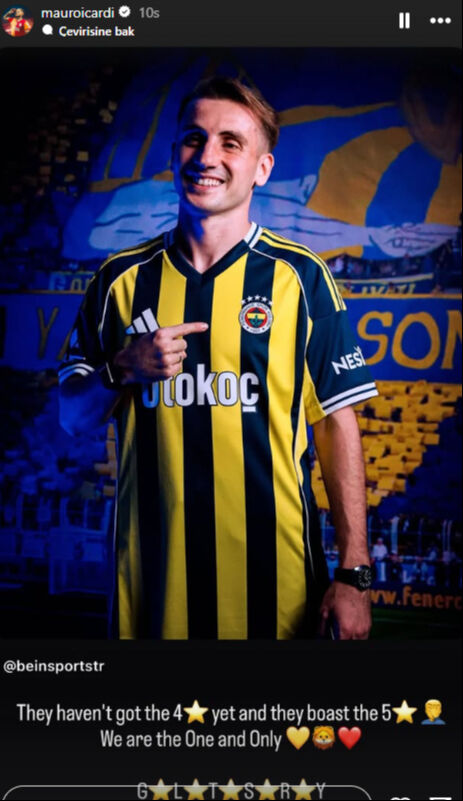 Fenerbahçe formalı Kerem Aktürkoğlu'nu paylaştı! Icardi'den eski dosta olay mesaj - 2. Resim