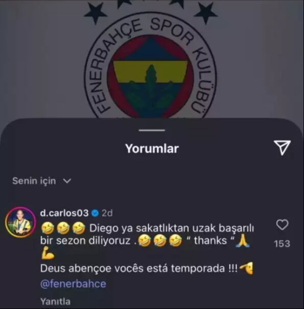 Sosyal medyada gündem oldu! Diego Carlos'tan Fenerbahçe'ye çok konuşulacak cevap - 3. Resim