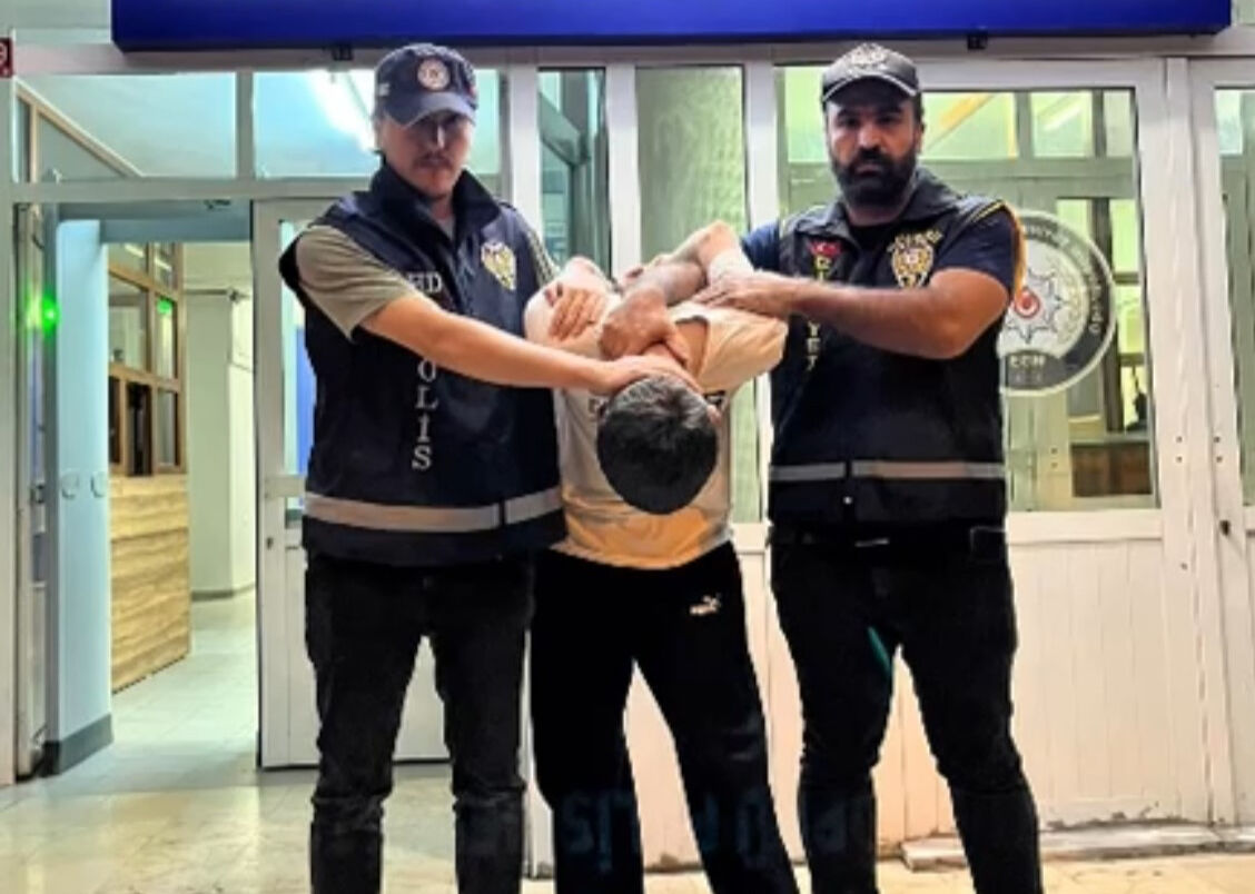 Cinayet zanlısının yakalanma anı