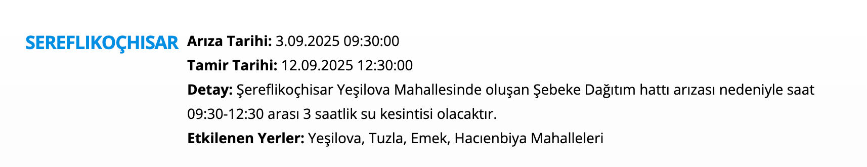 ASKİ 3 Eylül su kesintisi programı: Ankara'da sular ne zaman gelecek? Sincan, Beypazarı, Polatlı, Yenimahalle... - 8. Resim