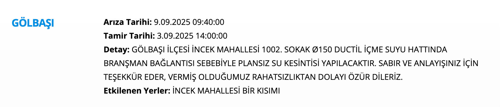 ASKİ 3 Eylül su kesintisi programı: Ankara'da sular ne zaman gelecek? Sincan, Beypazarı, Polatlı, Yenimahalle... - 7. Resim