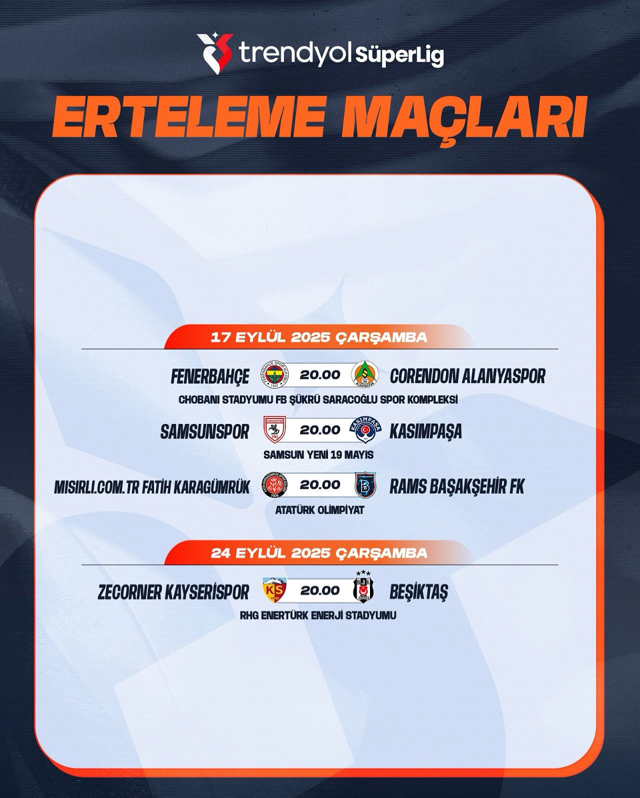 Fenerbahçe ve Beşiktaş'ın erteleme maçları ne zaman? TFF açıkladı - 1. Resim