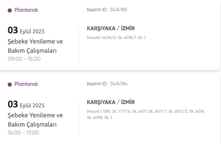 Gediz Elektrik kesintisi 3 Eylül listesi! İzmir planlı kesinti ne zaman bitecek, elektrik ne zaman gelecek? - 2. Resim