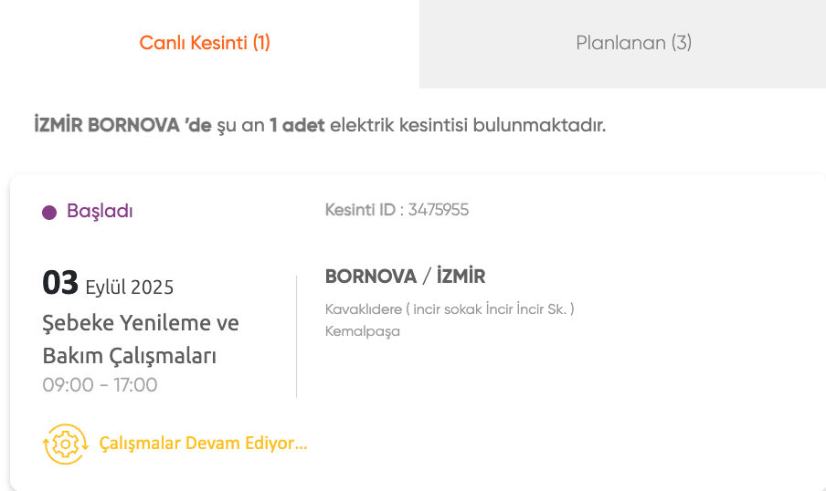 Gediz Elektrik kesintisi 3 Eylül listesi! İzmir planlı kesinti ne zaman bitecek, elektrik ne zaman gelecek? - 1. Resim