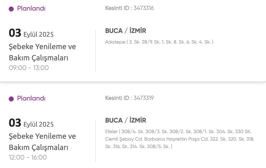 Gediz Elektrik kesintisi 3 Eylül listesi! İzmir planlı kesinti ne zaman bitecek, elektrik ne zaman gelecek? - 4. Resim