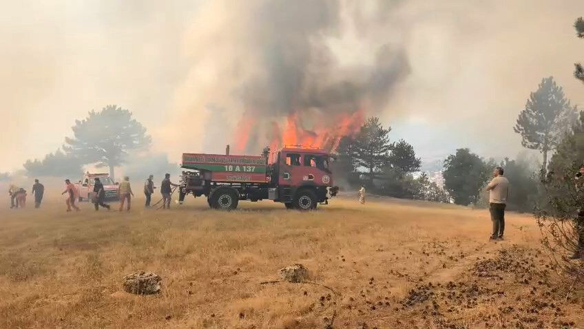 Bursa'da orman yangını! Ekipler bölgede - 1. Resim