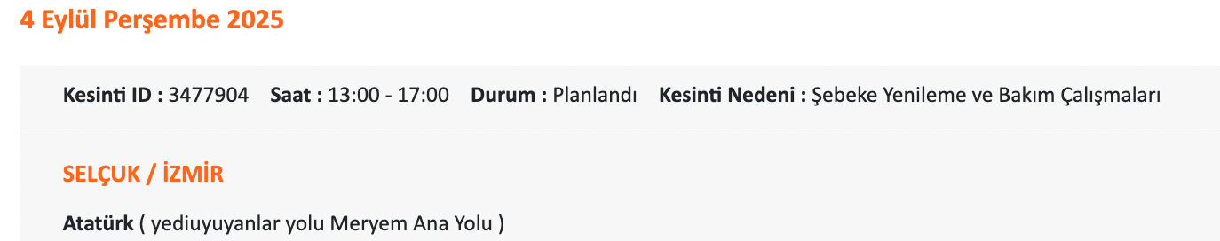 Gediz elektrik kesintisi! 4 Eylül İzmir'de elektrikler ne zaman, saat kaçta gelecek? Karşıyaka, Buca, Çeşme... - 14. Resim