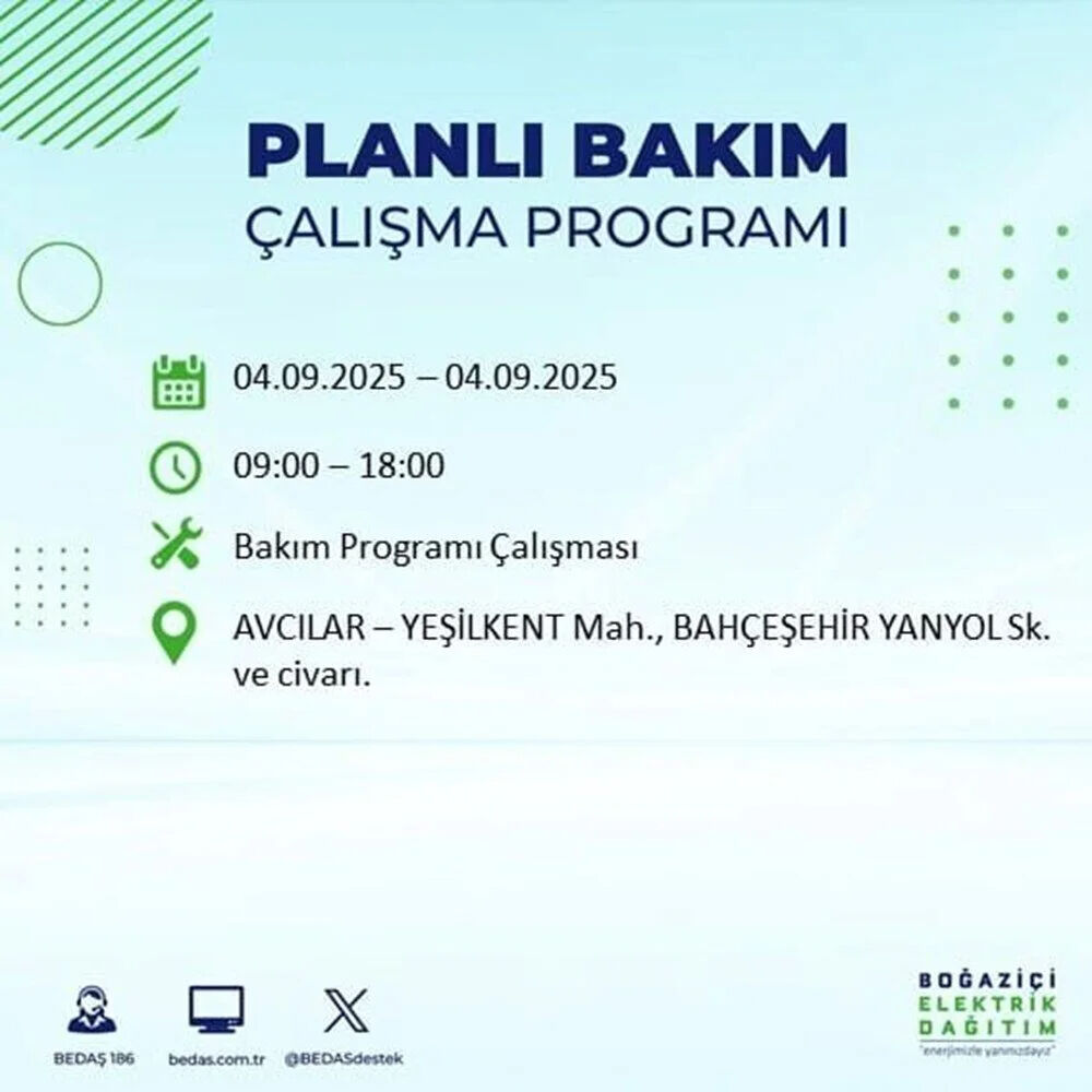 İstanbul'un hangi ilçe ve mahallelerinde elektrikler kesilecek? BEDAŞ duyurdu! Karanlık 9 saat sürecek - 3. Resim
