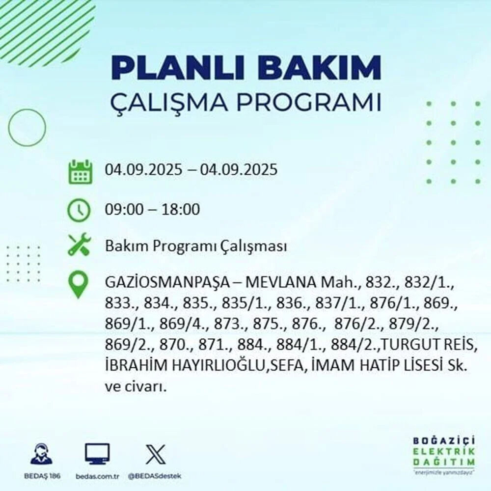 İstanbul'un hangi ilçe ve mahallelerinde elektrikler kesilecek? BEDAŞ duyurdu! Karanlık 9 saat sürecek - 31. Resim