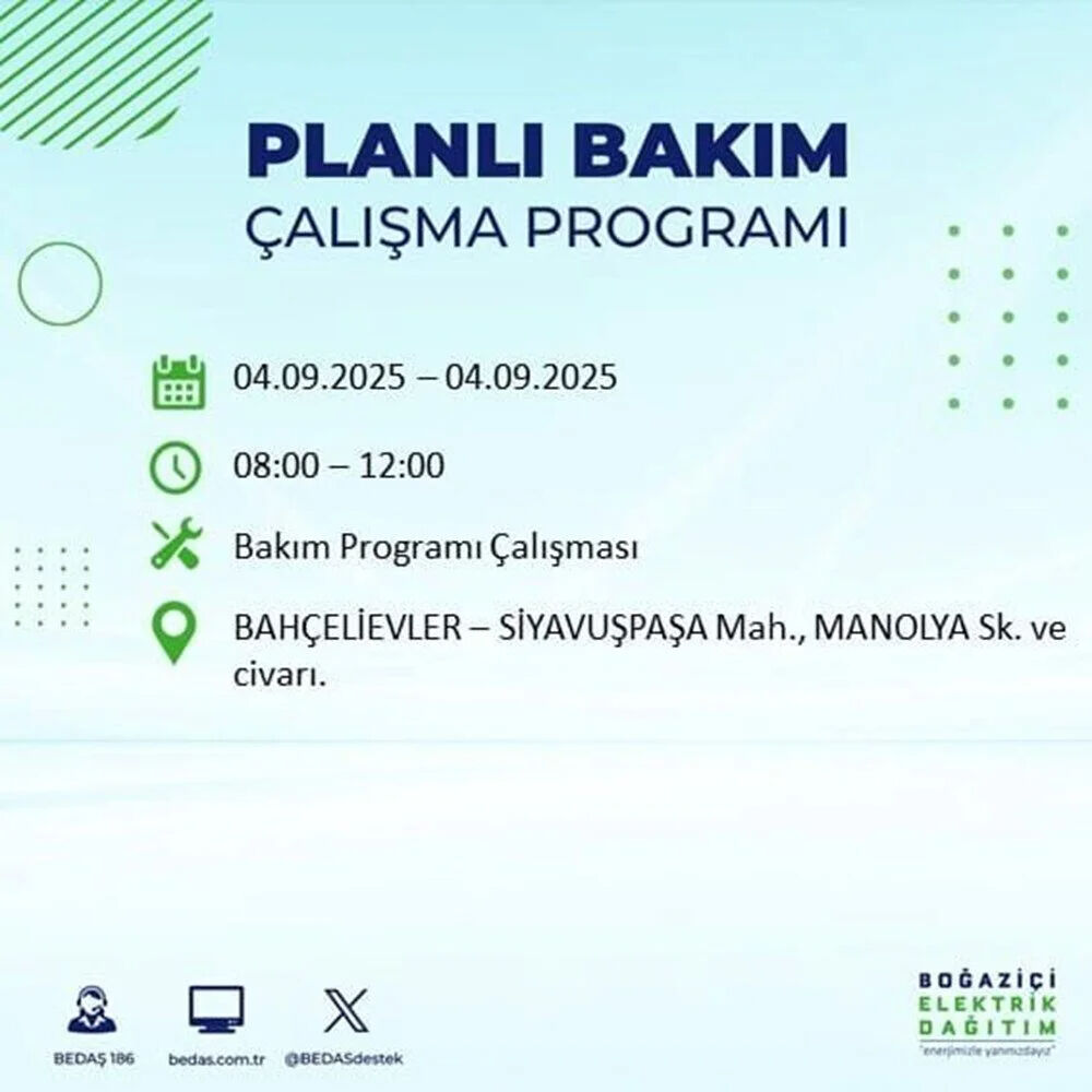 İstanbul'un hangi ilçe ve mahallelerinde elektrikler kesilecek? BEDAŞ duyurdu! Karanlık 9 saat sürecek - 10. Resim