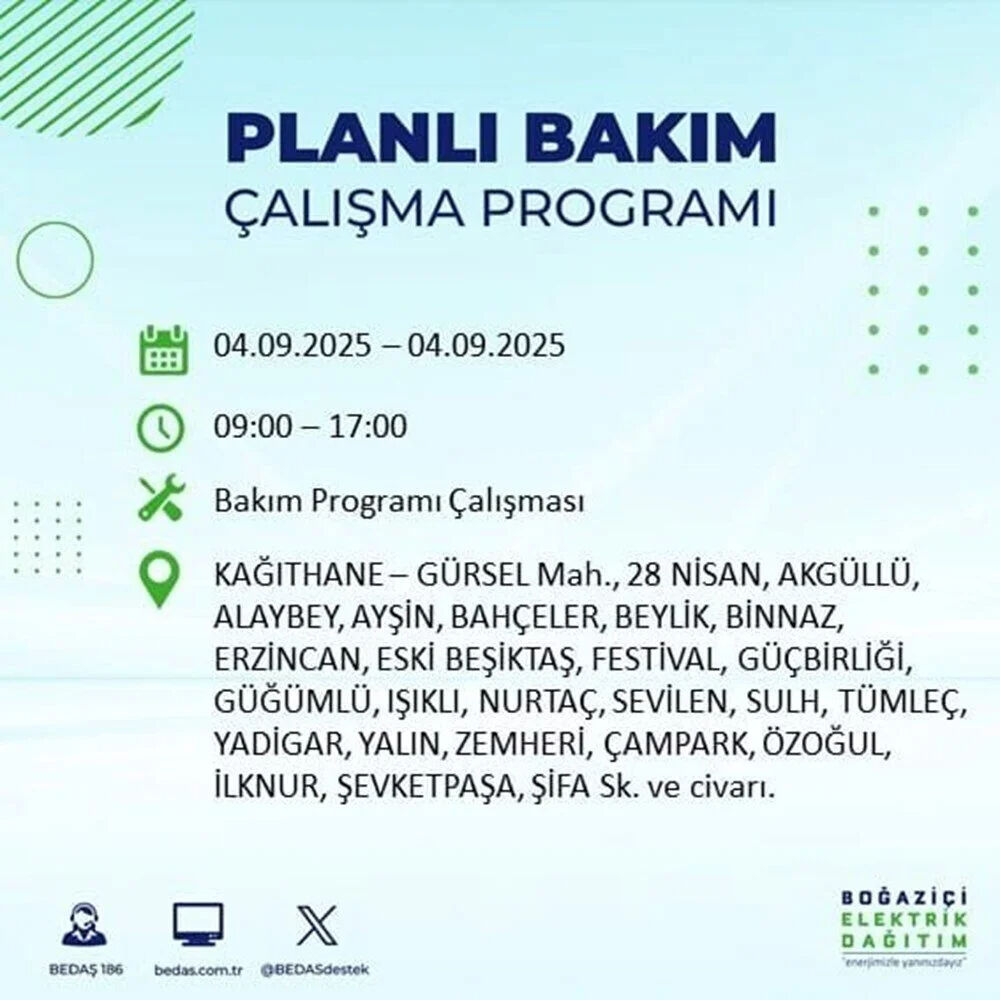 İstanbul'un hangi ilçe ve mahallelerinde elektrikler kesilecek? BEDAŞ duyurdu! Karanlık 9 saat sürecek - 33. Resim