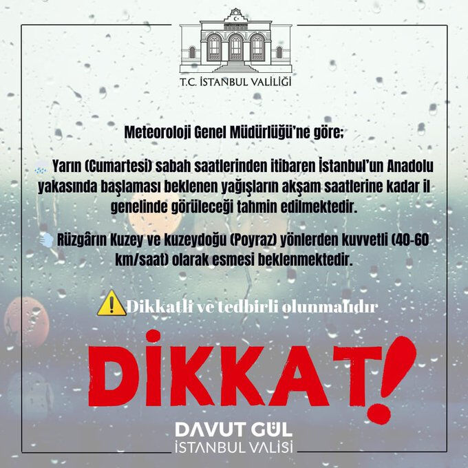 MGM, AKOM ve Valilik saat vererek uyardı: İstanbul’da kuvvetli sağanak ve fırtına etkili olacak - 3. Resim
