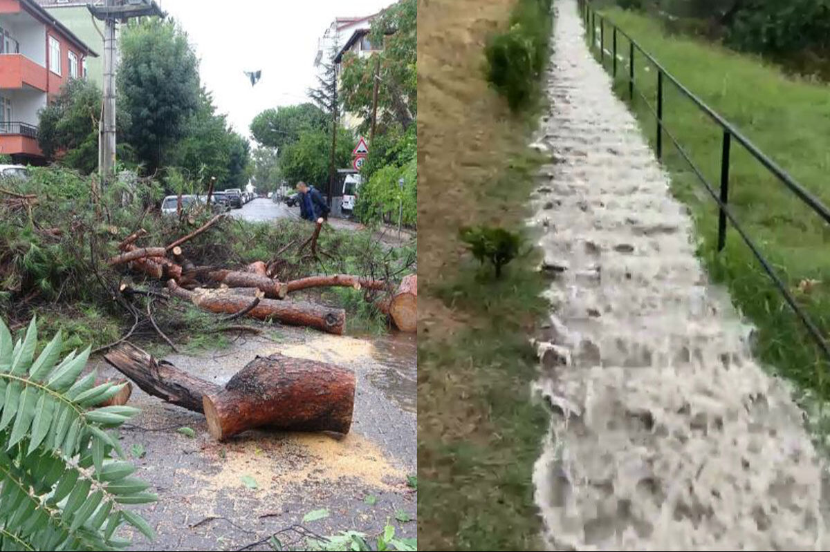 Birçok ilde sağanak hayatı felç etti: Araçlar mahsur kaldı, evleri su bastı - 3. Resim