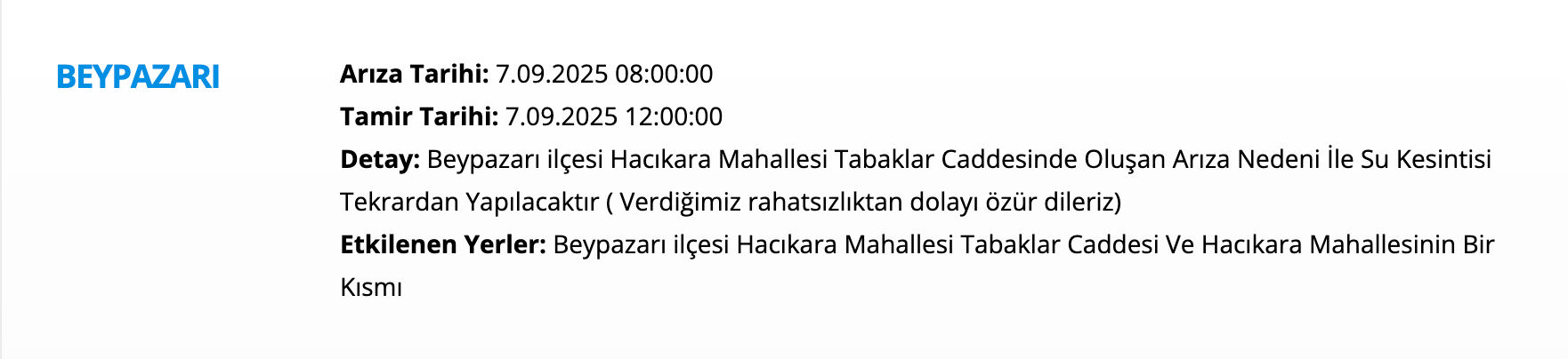 ASKİ su kesintisi programı: Ankara'da sular ne zaman, saat kaçta gelecek? Beypazarı.. ASKİ su kesintisi programı: Ankara'da sular ne zaman, saat kaçta gelecek? Beypazarı.. - 1. Resim