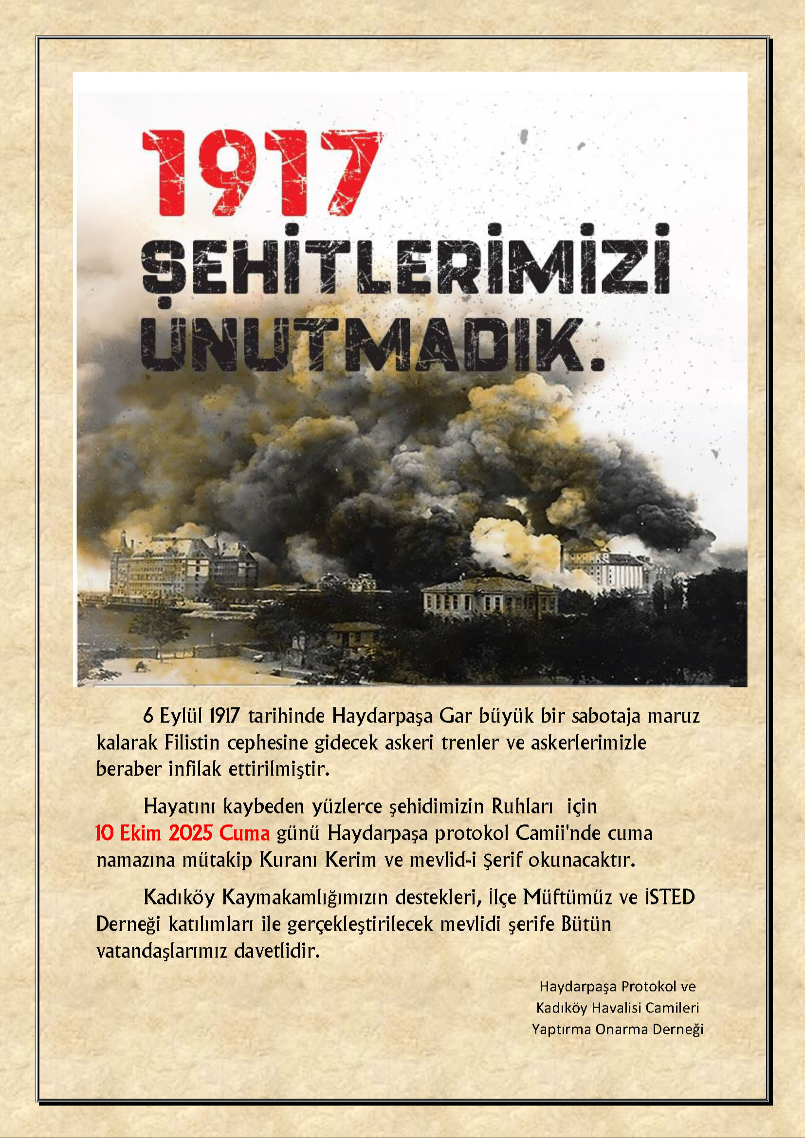 Bir asır önceki sabotaj unutulmadı! Haydarpaşa Garı şehitleri için özel program Bir asır önceki sabotaj unutulmadı! Haydarpaşa Garı şehitleri için özel program - 2. Resim