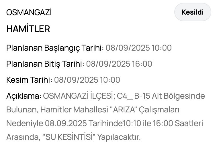 Bursa Nilüfer su kesintisi: Bursa'da sular ne zaman gelecek? Osmangazi, Yıldırım.... Bursa Nilüfer su kesintisi: Bursa'da sular ne zaman gelecek? Osmangazi, Yıldırım.... - 10. Resim