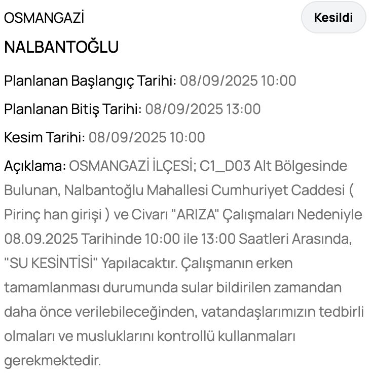Bursa Nilüfer su kesintisi: Bursa'da sular ne zaman gelecek? Osmangazi, Yıldırım.... Bursa Nilüfer su kesintisi: Bursa'da sular ne zaman gelecek? Osmangazi, Yıldırım.... - 11. Resim