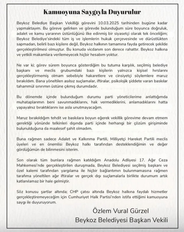 Özlem Vural Gürzel kimdir, nereli, kaç yaşında? Beykoz Belediye Başkan Vekili CHP’den istifa etti CHP’den istifa eden Beykoz Belediye Başkan Vekili Özlem Vural Gürzel kimdir? - 3. Resim