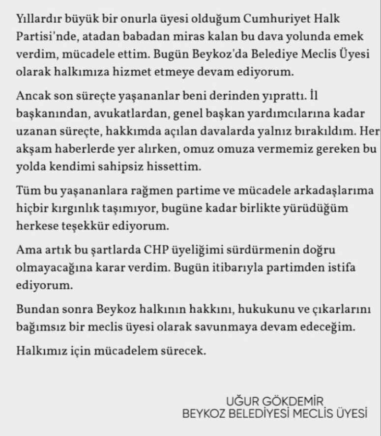 CHP'ye Beykoz'da bir şok daha! Özlem Gürzel'in ardından 2 isim daha istifa etti CHP'ye Beykoz'da bir şok daha! Özlem Gürzel'in ardından 2 isim daha istifa etti - 3. Resim