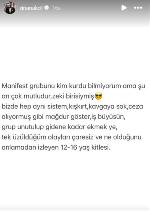 Soruşturma başlatılan ‘Manifest’ hakkında karar çıktı! Şarkıcı Sinan Akçıl’dan yorum gecikmedi Soruşturma başlatılan ‘Manifest’ hakkında karar çıktı! Şarkıcı Sinan Akçıl’dan yorum gecikmedi - 2. Resim