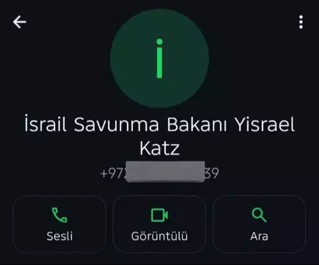 Türk düşmanına büyük şok! İsrailli Bakan Katz'ın telefonunu bulup görüntülü aradılar Sosyal medyayı sallayan olay! Türk vatandaşından İsrailli Bakan’a görüntülü arama - 2. Resim