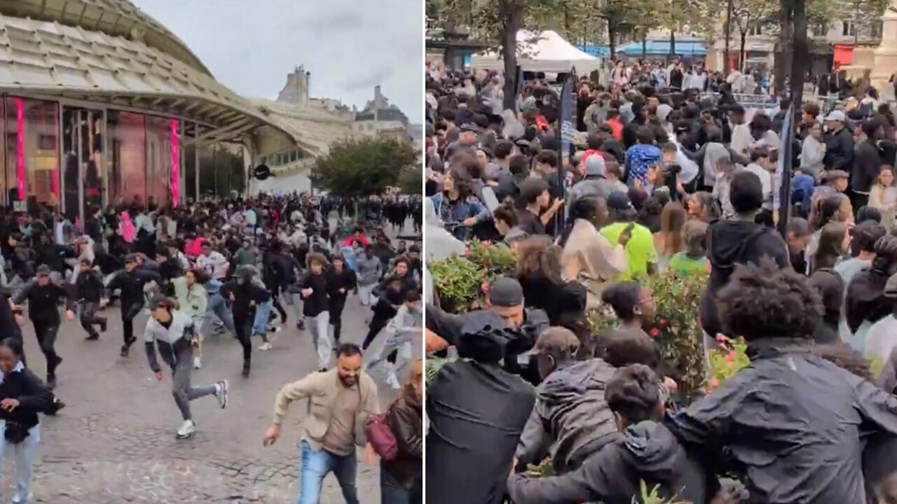 Protesto değil, yemek izdihamı! Paris'te insanlar tavuk için birbirlerini ezdi - 1. Resim