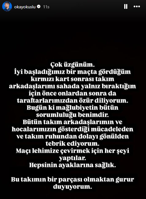 Fenerbahçe maçına damga vuran an! Okay'dan özür: Yenilginin tüm sorumlusu benim Fenerbahçe maçına damga vurdu! Okay'dan özür: Yenilginin tüm sorumlusu benim - 2. Resim