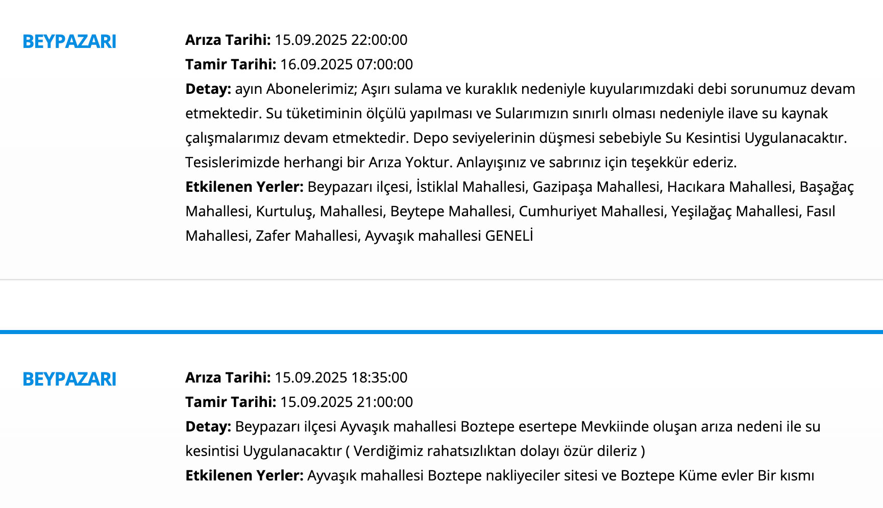 ASKİ su kesintisi sorgulama! Ankara'da sular ne zaman gelecek, saat kaçta? Sincan, Çankaya, Etimesgut... - 3. Resim