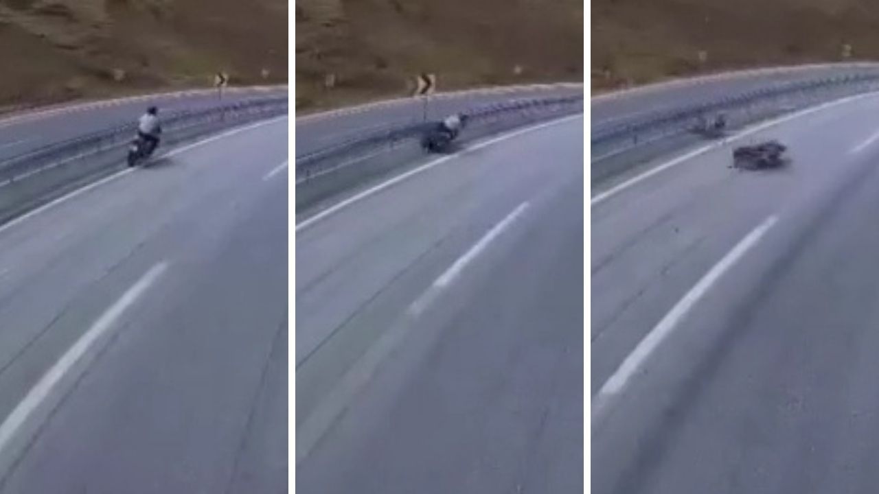  -Yeni motosikletiyle ölüme gittiği anlar kamerada