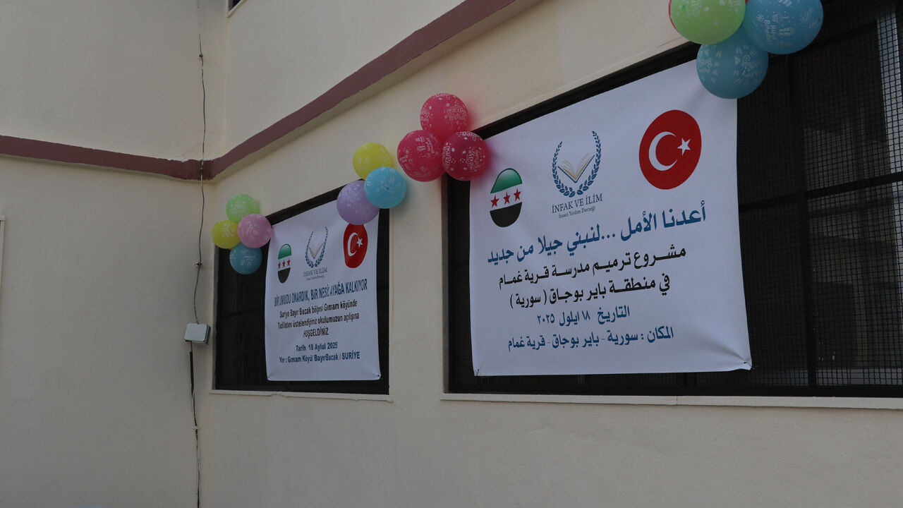 Türkiye'den Suriye'ye yardım eli: İç savaşta yıkılan okul yeniden açıldı Türkiye'den Suriye'ye yardım eli: İç savaşta yıkılan okul yeniden açıldı - 1. Resim