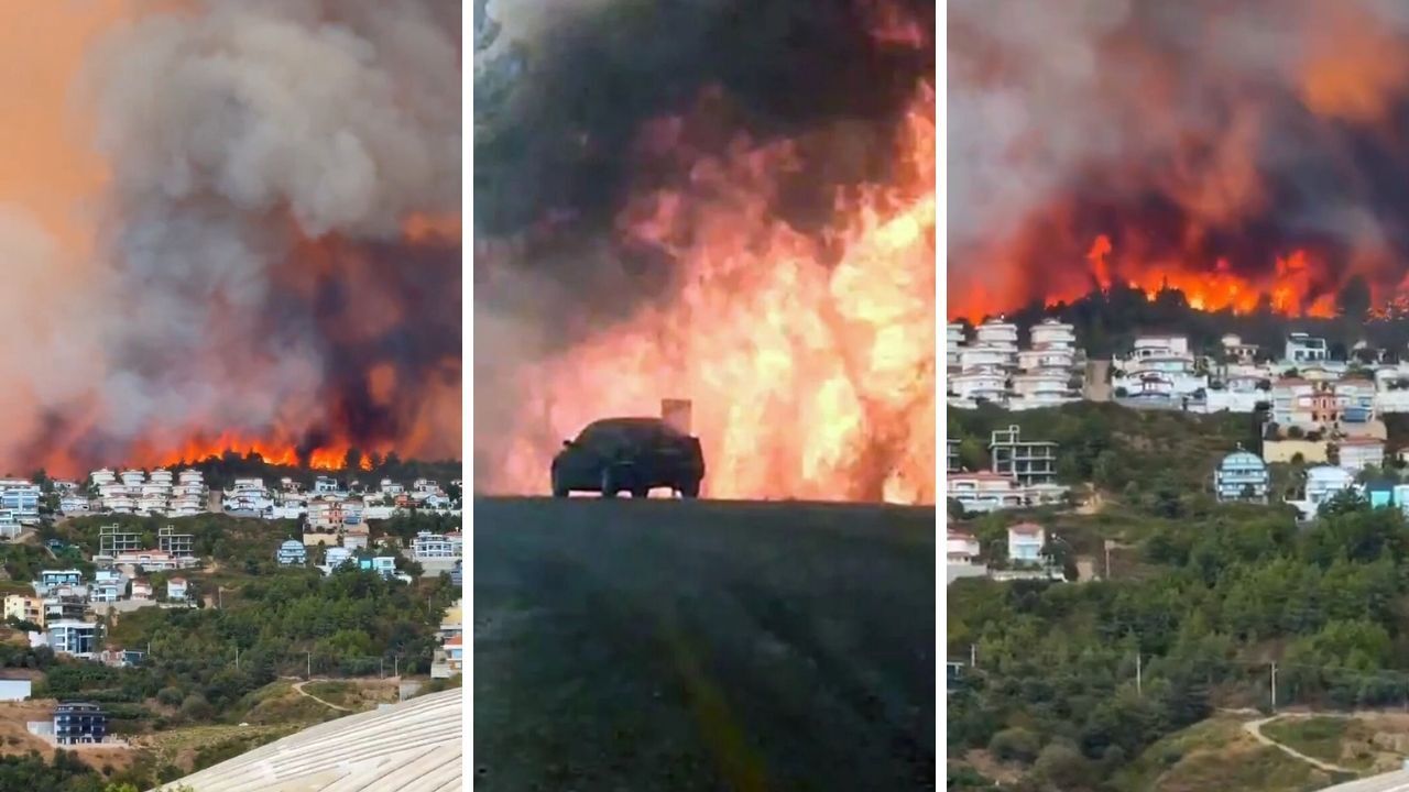 Antalya ve Muğla'da orman yangını! Alevler mahalleleri sardı, Aksu'da 2 otel tahliye edildi - Gündem
