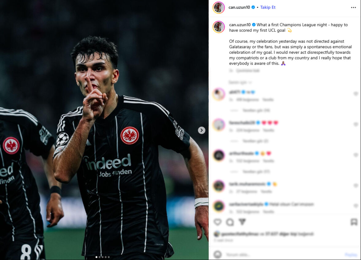 Galatasaraylıları kızdıran gol sevinci! Can Uzun'dan 