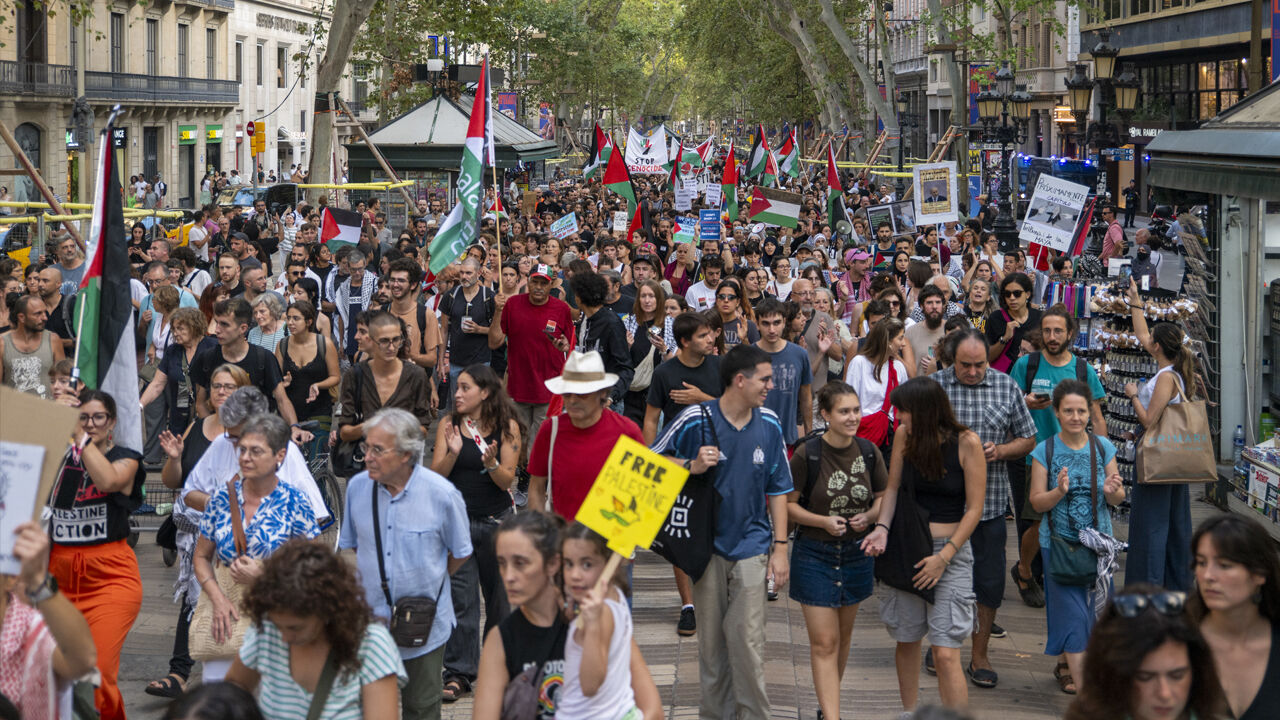 İspanyollar Gazze için ayakta! Binlerce kişi meydanlara indi İspanyollar Gazze için ayakta! Binlerce kişi meydanlara indi - 3. Resim