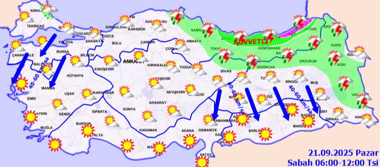 Meteoroloji saat vererek uyardı! Çok kuvvetli geliyor, işte il il son tahminler - 6. Resim
