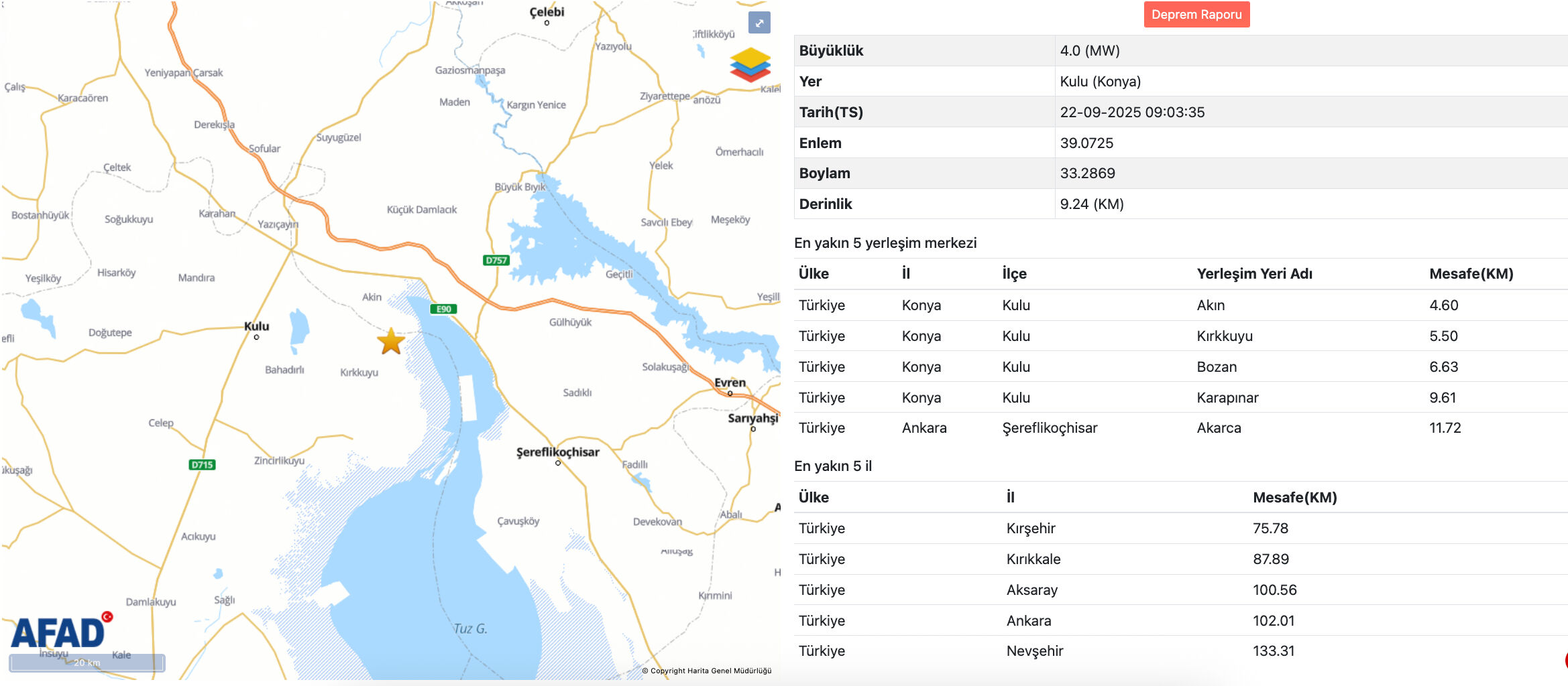 Son dakika depremler 22 Eylül: Bugün deprem mi oldu, nerede? - 1. Resim