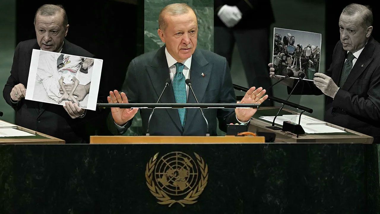 Cumhurbaşkanı Erdoğan BM Genel Kurulu&#039;ndan dünyaya seslendi: Gazze&#039;de insanlık ölüyor!
