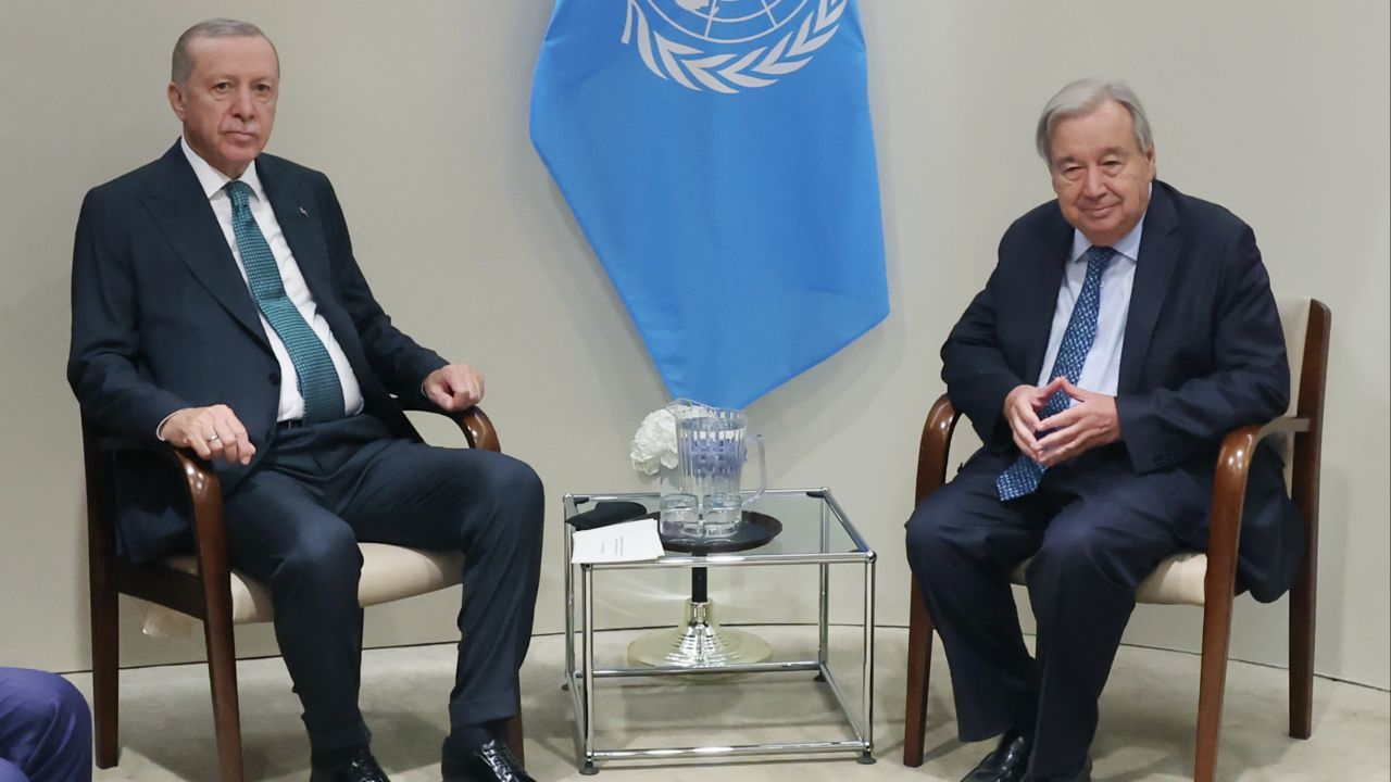 Cumhurbaşkanı Erdoğan, BM Genel Sekreteri Guterres ile bir araya geldi
