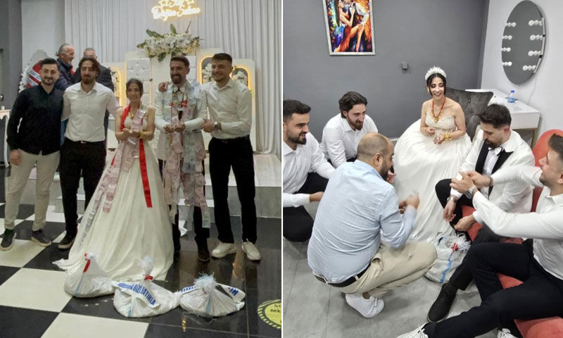 Düğünde ‘Köyden İndim Şehire’ sürprizi! Altın beklediler, çuval çuval bozuk para çıktı Düğünde ‘Köyden İndim Şehire’ sürprizi! Altın beklediler, çuval çuval bozuk para çıktı - 2. Resim