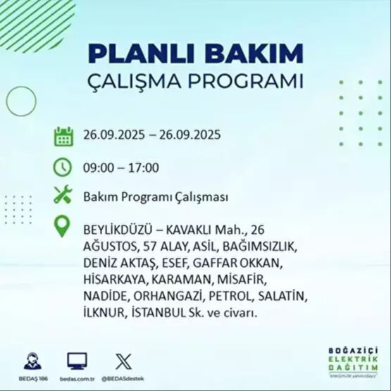 BEDAŞ, 10 saatlik kesintiyi duyurdu! 23 ilçe karanlığa gömülecek - 20. Resim