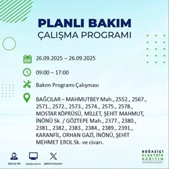 BEDAŞ, 10 saatlik kesintiyi duyurdu! 23 ilçe karanlığa gömülecek - 13. Resim