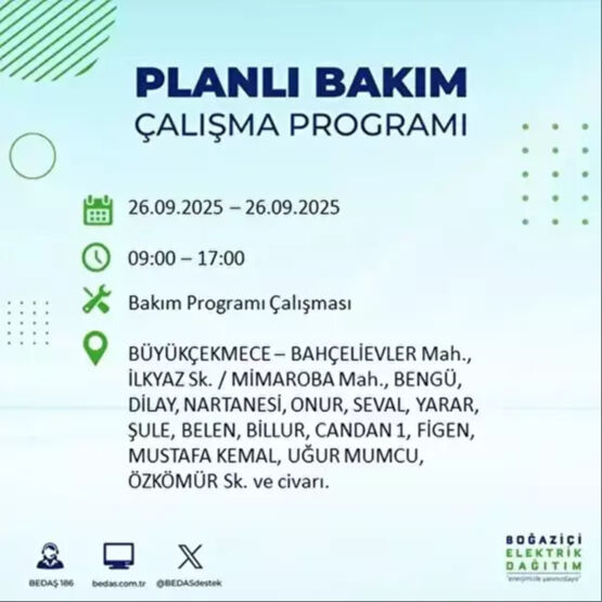 BEDAŞ, 10 saatlik kesintiyi duyurdu! 23 ilçe karanlığa gömülecek - 6. Resim