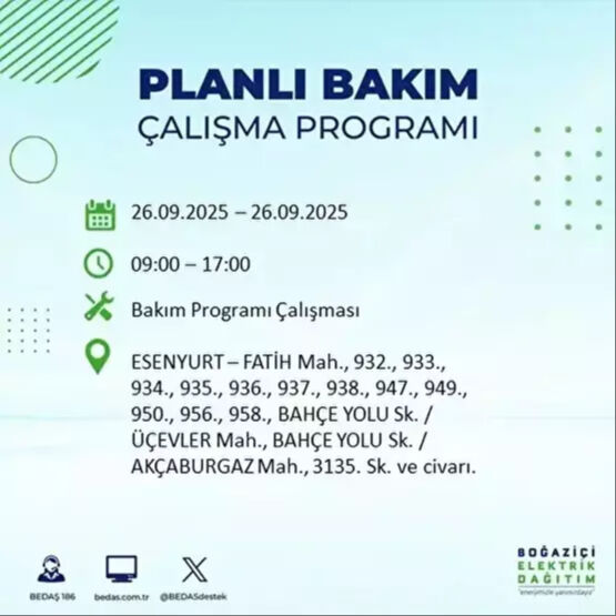 BEDAŞ, 10 saatlik kesintiyi duyurdu! 23 ilçe karanlığa gömülecek - 32. Resim