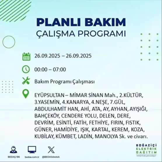 BEDAŞ, 10 saatlik kesintiyi duyurdu! 23 ilçe karanlığa gömülecek - 43. Resim