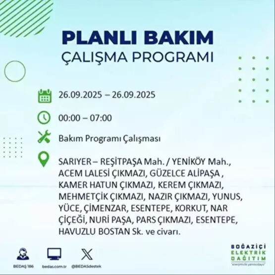 BEDAŞ, 10 saatlik kesintiyi duyurdu! 23 ilçe karanlığa gömülecek - 66. Resim