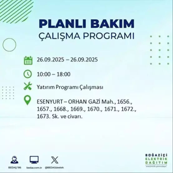 BEDAŞ, 10 saatlik kesintiyi duyurdu! 23 ilçe karanlığa gömülecek - 30. Resim